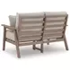 Cliffs Beach Gray Performance Fabric 54" Outdoor Loveseat with Cushion