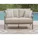 Cliffs Beach Gray Performance Fabric 54" Outdoor Loveseat with Cushion