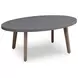 Francis Beach Natural and Gray Oval Outdoor Coffee Table