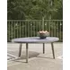 Francis Beach Natural and Gray Oval Outdoor Coffee Table