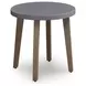 Francis Beach Natural and Gray Oval Outdoor Occasional Table Set