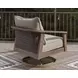 Francis Beach Gray Performance Fabric Outdoor Swivel Rocker Lounge Chair with Cushion