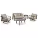 Francis Beach Gray Performance Fabric 62" Outdoor Loveseat with Cushion