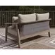 Francis Beach Gray Performance Fabric 62" Outdoor Loveseat with Cushion