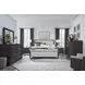 Timberlyn Espresso and Cream King Upholstered Panel Bed