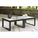 Beachloft Black and Gray Outdoor Square Cocktail Table