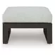Beachloft Gray Performance Fabric Upholstered Outdoor Square Ottoman