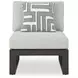 Beachloft Gray Performance Fabric 7 Piece Modular Outdoor Sectional with Pillows