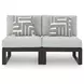 Beachloft Gray Performance Fabric 4 Piece Modular Outdoor Sectional with Pillows