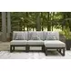 Beachloft Gray Performance Fabric 4 Piece Modular Outdoor Sectional with Pillows