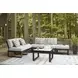 Beachloft Gray Performance Fabric Upholstered Outdoor Square Ottoman