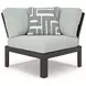 Beachloft Gray Performance Fabric 7 Piece Modular Outdoor Sectional with Pillows