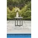 North Island Gray and White Round Outdoor Sintered Stone Top End Table