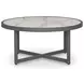 North Island Gray Round Outdoor Sintered Stone Top Coffee Table