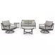 North Island Gray Performance Fabric 60" Outdoor Loveseat with Cushion