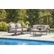 North Island Gray Performance Fabric 60" Outdoor Loveseat with Cushion