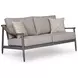 North Island Gray Performance Fabric 60" Outdoor Loveseat with Cushion