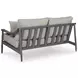 North Island Gray Performance Fabric 60" Outdoor Loveseat with Cushion