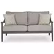 North Island Gray Performance Fabric 60" Outdoor Loveseat with Cushion