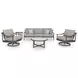 North Island Gray Performance Fabric 88" Outdoor Sofa with Cushion