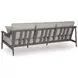 North Island Gray Performance Fabric 88" Outdoor Sofa with Cushion