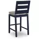 Mabry Shores Gray Performance Fabric Outdoor Bar Stool Set of 2