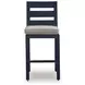 Mabry Shores Gray Performance Fabric Outdoor Bar Stool Set of 2