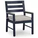 Mabry Shores Navy Blue and Driftwood 88" Rectangular Outdoor Dining Room Set