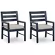 Mabry Shores Navy Blue and Driftwood 88" Rectangular Outdoor Dining Room Set