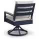 Mabry Shores Driftwood Performance Fabric Outdoor Swivel Chair with Cushion Set of 2