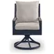 Mabry Shores Driftwood Performance Fabric Outdoor Swivel Chair with Cushion Set of 2