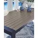 Mabry Shores Navy Blue and Driftwood 88" Rectangular Outdoor Dining Table