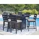 Mabry Shores Gray Performance Fabric Outdoor Bar Stool Set of 2