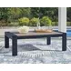Mabry Shores Navy Blue and Driftwood Rectangular Outdoor Occasional Table Set