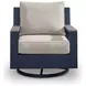 Mabry Shores Driftwood Performance Fabric Outdoor Swivel Glider Lounge Chair with Cushion