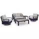 Mabry Shores Driftwood Performance Fabric 58" Outdoor Loveseat with Cushion