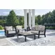 Mabry Shores Driftwood Performance Fabric 58" Outdoor Loveseat with Cushion