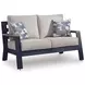 Mabry Shores Driftwood Performance Fabric 58" Outdoor Loveseat with Cushion