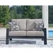 Mabry Shores Driftwood Performance Fabric 58" Outdoor Loveseat with Cushion
