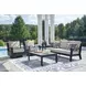 Mabry Shores Navy Blue and Driftwood Rectangular Outdoor Coffee Table