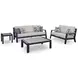 Mabry Shores Driftwood Performance Fabric 83" Outdoor Sofa with Cushion