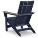 Mabry Shores Navy Blue and Driftwood Outdoor Adirondack Chair