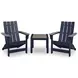 Mabry Shores Navy Blue and Driftwood Outdoor Adirondack Chair