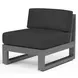 Redondo Spectrum Carbon Upholstered Outdoor Armless Club Chair
