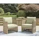 Moondance Green Performance Fabric Upholstered Outdoor Lounge Chair Set of 2