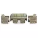 Moondance Beige and Green Performance Fabric 76" Outdoor Sofa
