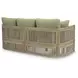 Moondance Beige and Green Performance Fabric 76" Outdoor Sofa