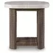 Angel Island Beige and Brown Rectangular Outdoor Occasional Table Set