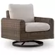 Angel Island Gray Performance Fabric Outdoor Rocker Lounge Chair with Cushion
