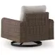 Angel Island Gray Performance Fabric Outdoor Rocker Lounge Chair with Cushion
